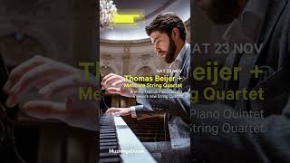 Thomas Beijer pianist and composer with Meccore String Quartet on Nov 23 in Muziekgebouw [upl. by Idnat]