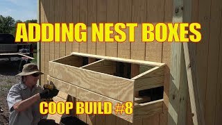 External Nest Box Installation on Mobile Chicken Coop  Homesteading Videos [upl. by Aieka]