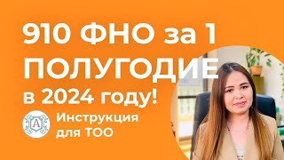 Сдача 910 ФНО за 1 ПОЛУГОДИЕ 2024г для ТОО Инструкция [upl. by Huttan]