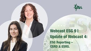 ESG Webcast Episode 9 ESG Reporting – CSRD amp ESRS Update of Episode 4 [upl. by Aicilanna]