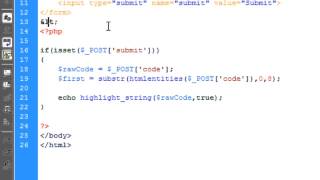 PHP Syntax Highlighting for PHP code [upl. by Ahsratal]