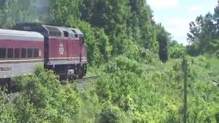 Agawa Canyon Tour Train  view from inside as the train takes curve [upl. by Dnomasor]