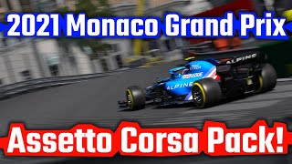 2021  Formula 1 World Championship  Monaco Grand Prix  Assetto Corsa Pack [upl. by Akenat320]