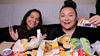 Taco Bell Toasted Cheddar Chalupa Chicken amp Black Bean Chalupa Mukbang  AngelaEats [upl. by Sparks]