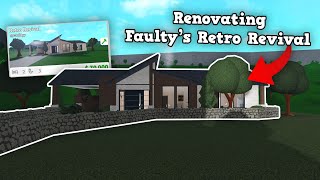 I Renovated Faultys Retro Revival Prebuilt House in Bloxburg [upl. by Robert]