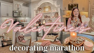 💌VALENTINE’S DECORATE WITH ME MARATHON  DECORATING FOR VALENTINE’S  VALENTINE’S DECOR IDEAS [upl. by Eiramalegna]