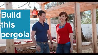 How to build a pergola Back yard landscape design and woodworking [upl. by Llehsam947]