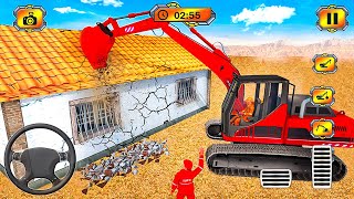 City Construction JCB Excavator 3D  Heavy Crane Driving Simulator  Android Gameplay [upl. by Yllah]