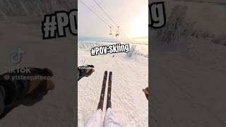 POV Skiing snow skiing skiseason winter shorts [upl. by Hamimej]