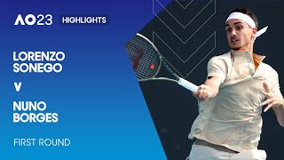 Lorenzo Sonego v Nuno Borges Highlights  Australian Open 2023 First Round [upl. by Siobhan]