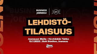 Business Joensuu lehdistötilaisuus Joensuun Maila – Hyvinkään Tahko 1372023 [upl. by Aner615]