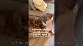 Baby talking to dog in her own language [upl. by Andreana]