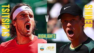 Stefanos Tsitsipas vs Jannik Sinner Highlights  Rolex Monte Carlo Masters 2024 [upl. by Neerehs476]