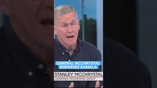 General Stanley McChrystal ENDORSED Kamala Harris OVER Trump [upl. by Eilatam]