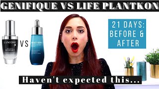 LANCOME GENIFIQUE VS BIOTHERM LIFE PLANKTON ELIXIR SERUMS  REVIEW amp 3 WEEKS BEFORE amp AFTER 😱😱 [upl. by Naivaj]