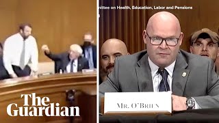 Stand your butt up Republican senator challenges Teamsters chief to fight during hearing [upl. by Arabeila]