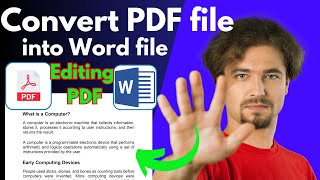 How to Edit PDF File in MS Word  Convert PDF to Wordpdf ko word me kaise convert kare [upl. by Anileva]