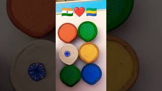 Indian Flag ❤️ Gabon Flag  Independence Day Drawing  Republic Day Drawing short art [upl. by Dadivitan]