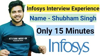 Infosys System Engineer Role Interview Questions  Shubham Singh  Tips to Crack Interview [upl. by Orbadiah]