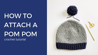 How to attach a Pom Pom to Beanies [upl. by Drehcir]