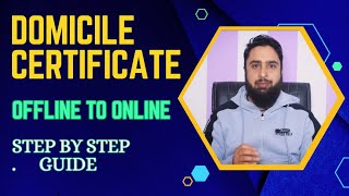 Domicile Certificate Offline To Online Process  Domicile Certificate Ko Online Kaise Karay [upl. by Fong]