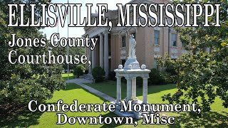 Ellisville Mississippi  Scenic Jones County Courthouse Confederate Monument Downtown Misc [upl. by Desirea]