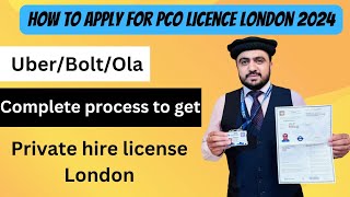 How to apply for PCO licence London 2024 TFL PCO London complete application processprivate hire [upl. by Ahsinahs182]