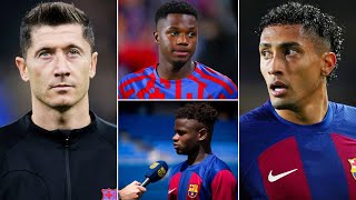 Barcelona News ft Raphinha €100M bid Lewandowski Ansu Fati Mikayil Faye amp Nike [upl. by Anitnas]