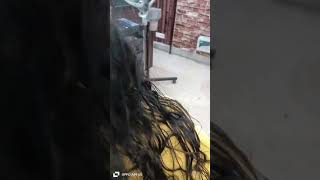 Keratin treatment processpermanent hair straighteningcomplete hair chemical workyoutube shorts [upl. by Ahsikym]