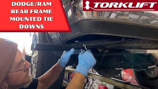 How to Install D3113  DodgeRam Tie Downs by Torklift [upl. by Ahtikal]