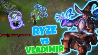 RYZE İLE VLADIMIRE KARŞI NASIL OYNANIR  TR RYZE 1İNCİLİĞİNE ADIM ADIM 5  ÖĞRETİCİ OYNANIŞ [upl. by Eyeleen901]