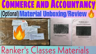 Commerce and Accountancy Optional Material UnboxingReview🔥Rankers Classes Materials [upl. by Rik]