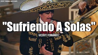 Vicente Fernández  Sufriendo A Solas LetraLyrics [upl. by Anekam]