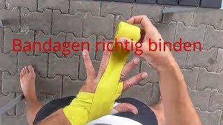 Boxbandagen binden  Bandagen binden einfach gemacht [upl. by Eriuqs957]