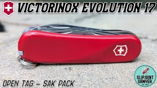 Victorinox Evolution 17 Swiss Army Knife 23913E  SAK Pack Open Tag JOVenturesOutdoors [upl. by Liebman181]