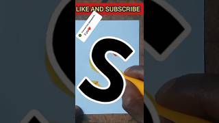 S letters drawing shortsfeed 3d shortvideo shortsvideo lettering letter calligraphy 3dart [upl. by Uela82]