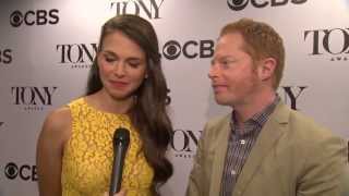 2013 Tony Awards Jesse Tyler Ferguson and Sutton Foster discuss Nominations Announcement [upl. by Josefa]