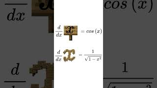 Derrivative of sin and arcsine 🏀🍗🍉🏊‍♂️❌maths calculus minecraft [upl. by Mello]