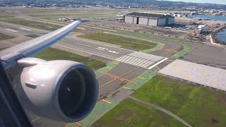 FLIGHT TAKEOFF United 777200  Powerful Takeoff from Sunny San Francisco to Denver [upl. by Dittman]