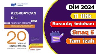 DİM 20 variant sınaq 5Buraxılış imtahanıAzərbayacan dili11ci sinif [upl. by Ynaffi]