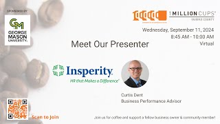 Insperity  Curtis Dent  Town Hall on HR amp Recruiting for 1MillionCups Fairfax [upl. by Almita652]