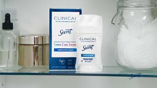 Secret Deodorant  Get 3X Stress Sweat Protection with Secret Clinical Secret works [upl. by Bascomb]