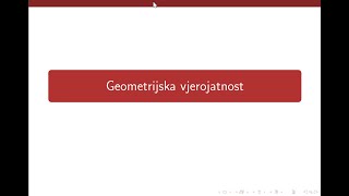 Geometrijska vjerojatnost [upl. by Jermain]