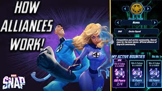 Everything You Need To know About ALLIANCES  Marvel Snap [upl. by Nofpets]