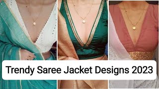 Trendy Saree Jacket designs 2024😍  modern saree jacket designs  2024ට අලුත්ම සාරි ජැකට් විලාසිතා [upl. by Wynnie]