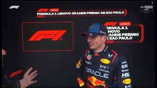 Max Verstappens Incredible Comeback from Last to First  Brazil GP 2024 PostRace Interview [upl. by Imas729]