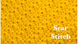 How to crochet the star stitch  easy and fast crochet stitch for hats blankets and more 159 [upl. by Downey]