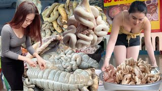 In the afternoon I met a girl selling the best boiled pig intestines on the sidewalk [upl. by Jacoby590]