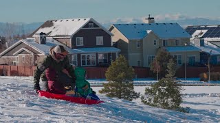 Aurora Snow Sledding  Tokina 80400mm  Sony ZVE1  Edited with GoPro Quik [upl. by Marek]