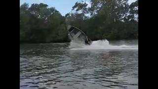 Boating Fail Boat Almost Flips Falls Out [upl. by Yedsnil]